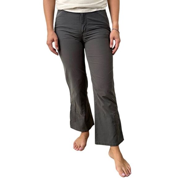 Vintage Anchor Blue Bootcut Women’s Grey Cargo Flare Pants Size 5 Made In USA - Picture 1 of 5